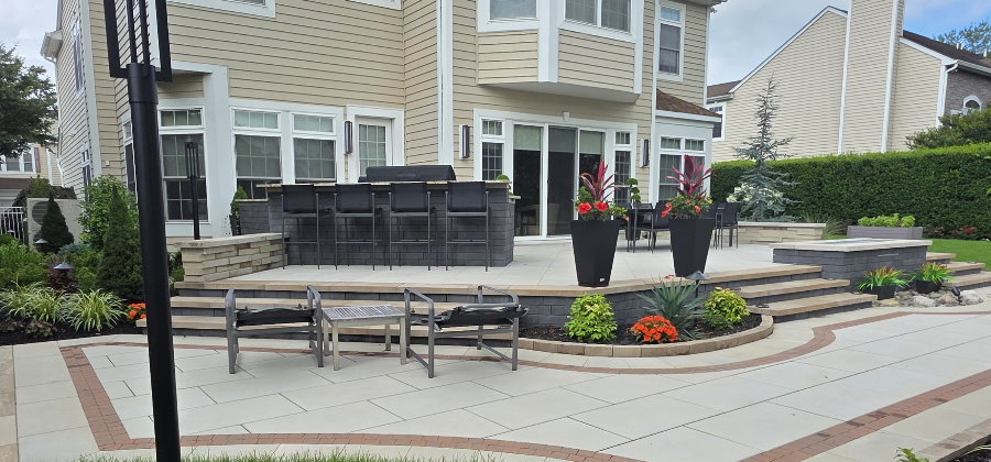 Raise Patio with fire pit
